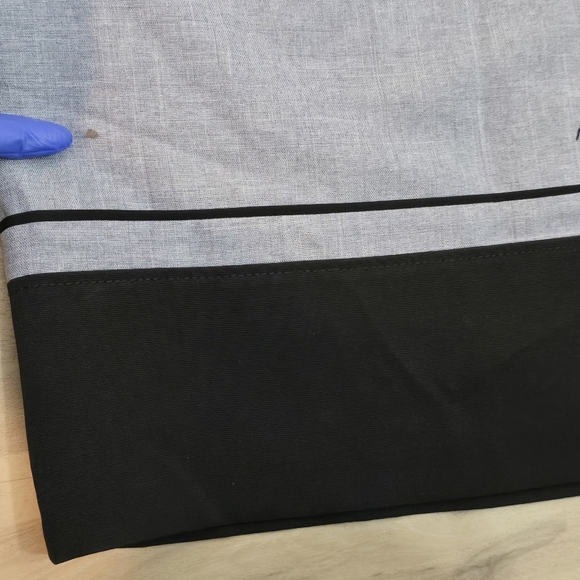 Nemnew Crew neck gray 3/4 sleeve career midi dress Embroidered flower size 6 - Picture 8 of 14